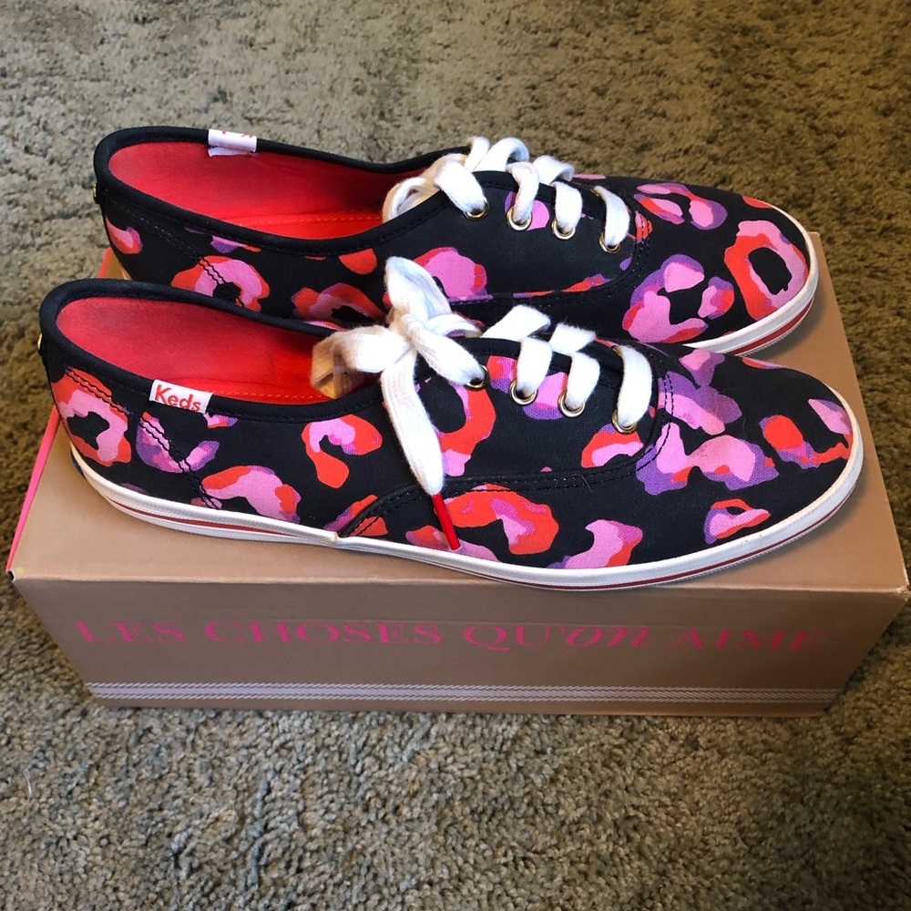 Kate Spade Leopard Print Keds Sneakers 7.5